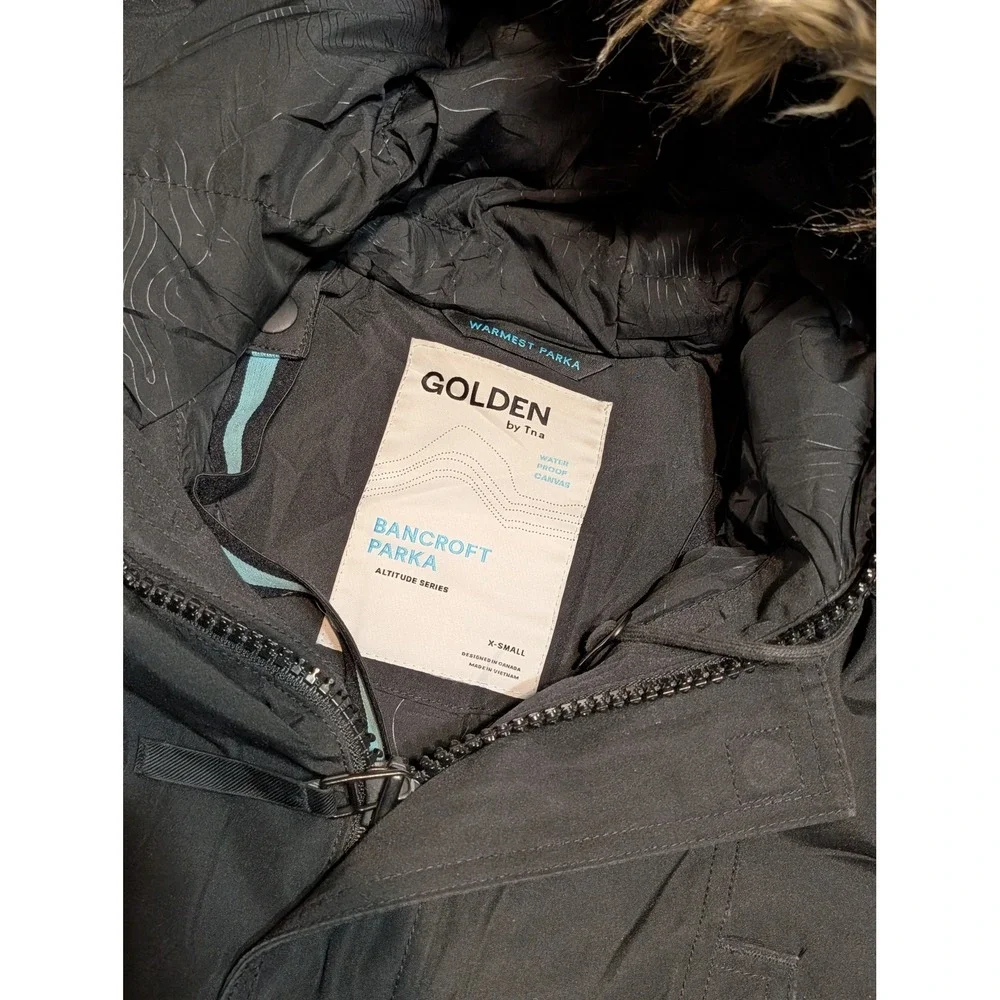 Golden by Tna Aritzia Bancroft Parka Black Waterproof Down Winter Jacket‎ XS